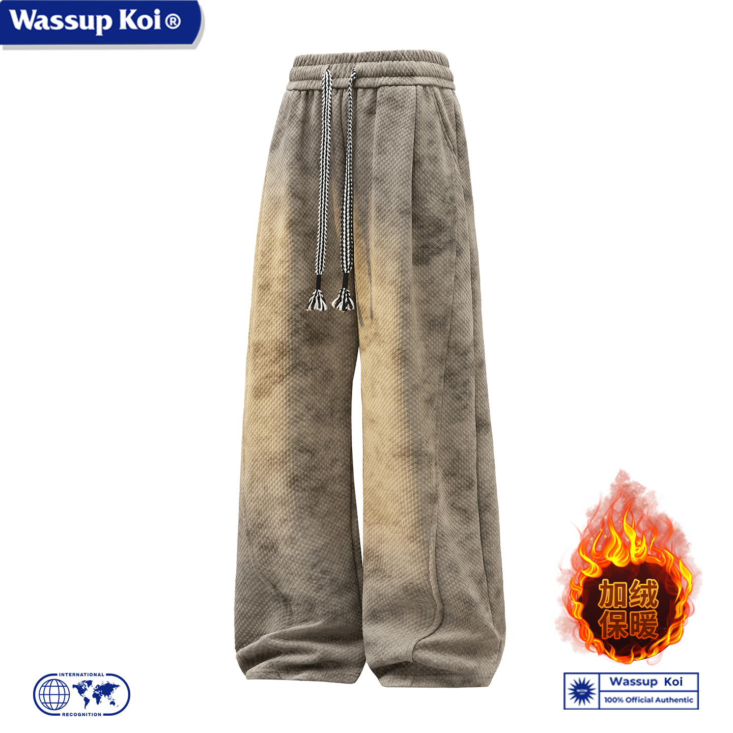 WASSUP日系脏脏休闲裤秋冬季直筒