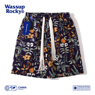 WassupRocky满印花卉运动短裤男