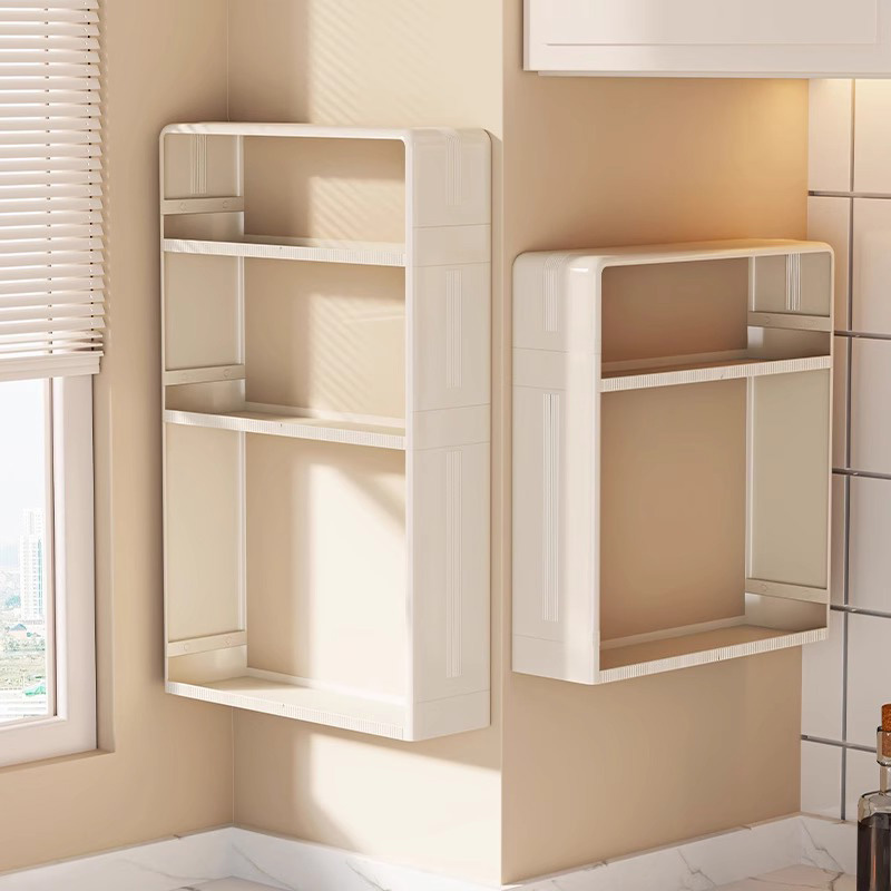 厨房壁挂置物架多功能调料品盒墙上免打孔挂壁式调味料瓶罐收纳柜