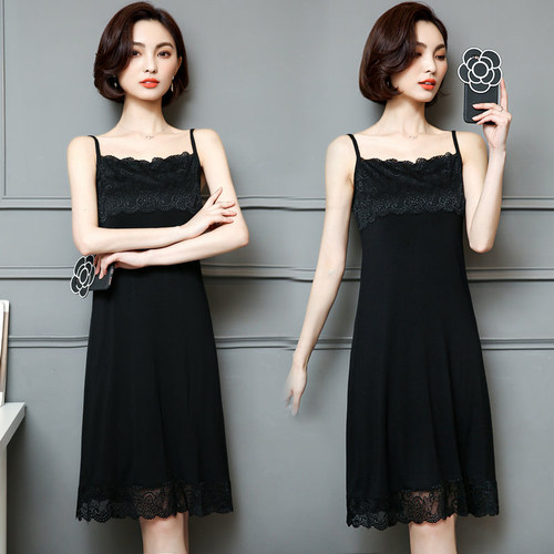 蕾丝吊带连衣裙女春秋百搭