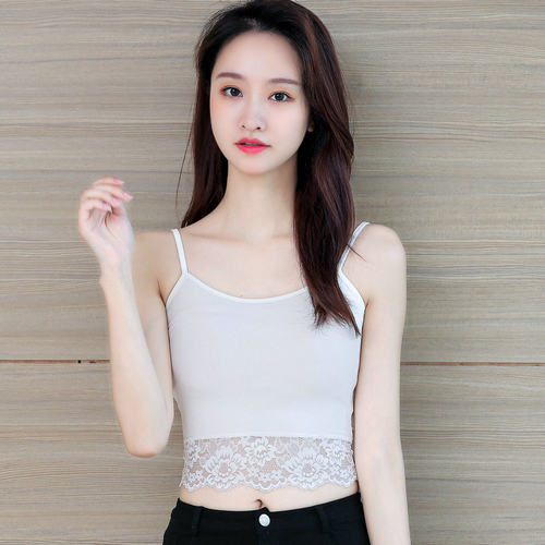 夏季蕾丝美背防走光吊带背心