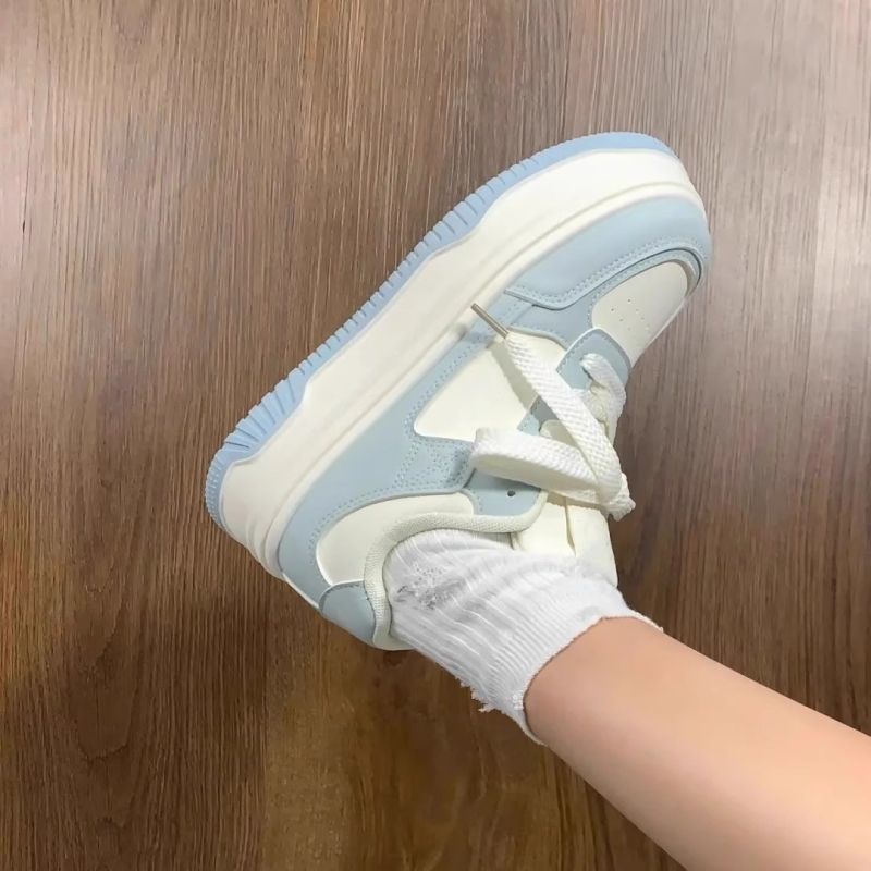 原创小众初中生厚底小白