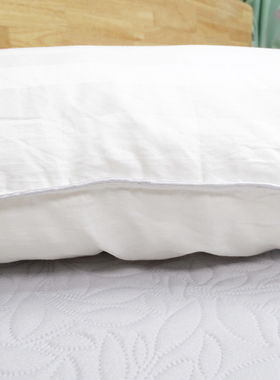 单边高枕成人聚酯纤维枕长方形枕芯单双人白色护颈枕助睡眠枕头