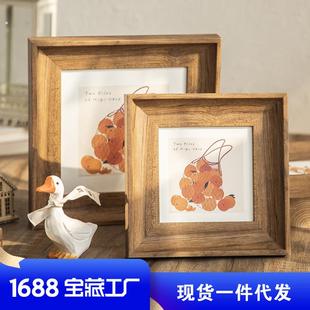 简约正方形相框摆台6寸7寸8寸 10洗照片做成相框相片框像框架挂墙