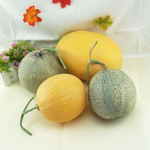 仿真哈密瓜假水果塑料网文哈密瓜模型商场超市橱柜装饰摆设展道具