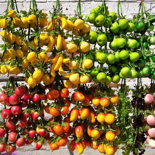 新品 饰品 仿真水果蔬菜假农作物道具挂串泡沫模型农家乐饭店挂件装