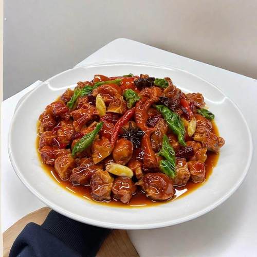 地锅鸡模型炒鸡辣子鸡仿真菜食品模型假菜道具样品菜模型拍摄道具