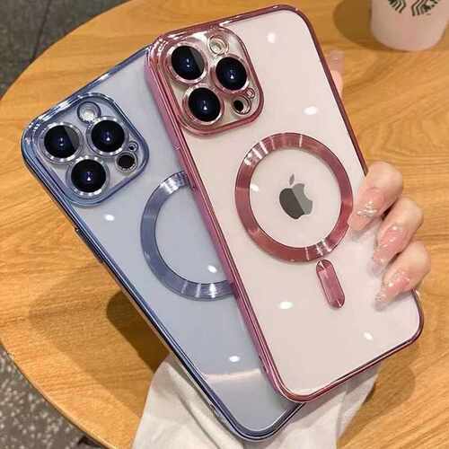 电镀磁吸壳适用苹果17PRO保护套自带镜头膜TPU软壳iPhone14手机壳