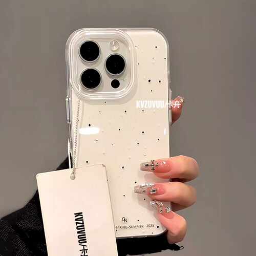 果冻色韩系泼墨苹果适用苹果17promax手机壳15iphone14保护套13女