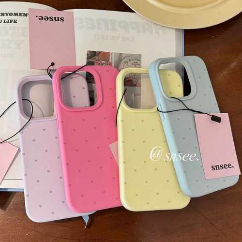 液态硅胶纯色爱心苹果17手机壳适用iPhone14promax新款防摔13