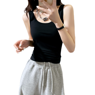 黑色吊带背心女2023年春夏网红新款修身显瘦通勤内搭外穿上衣打底