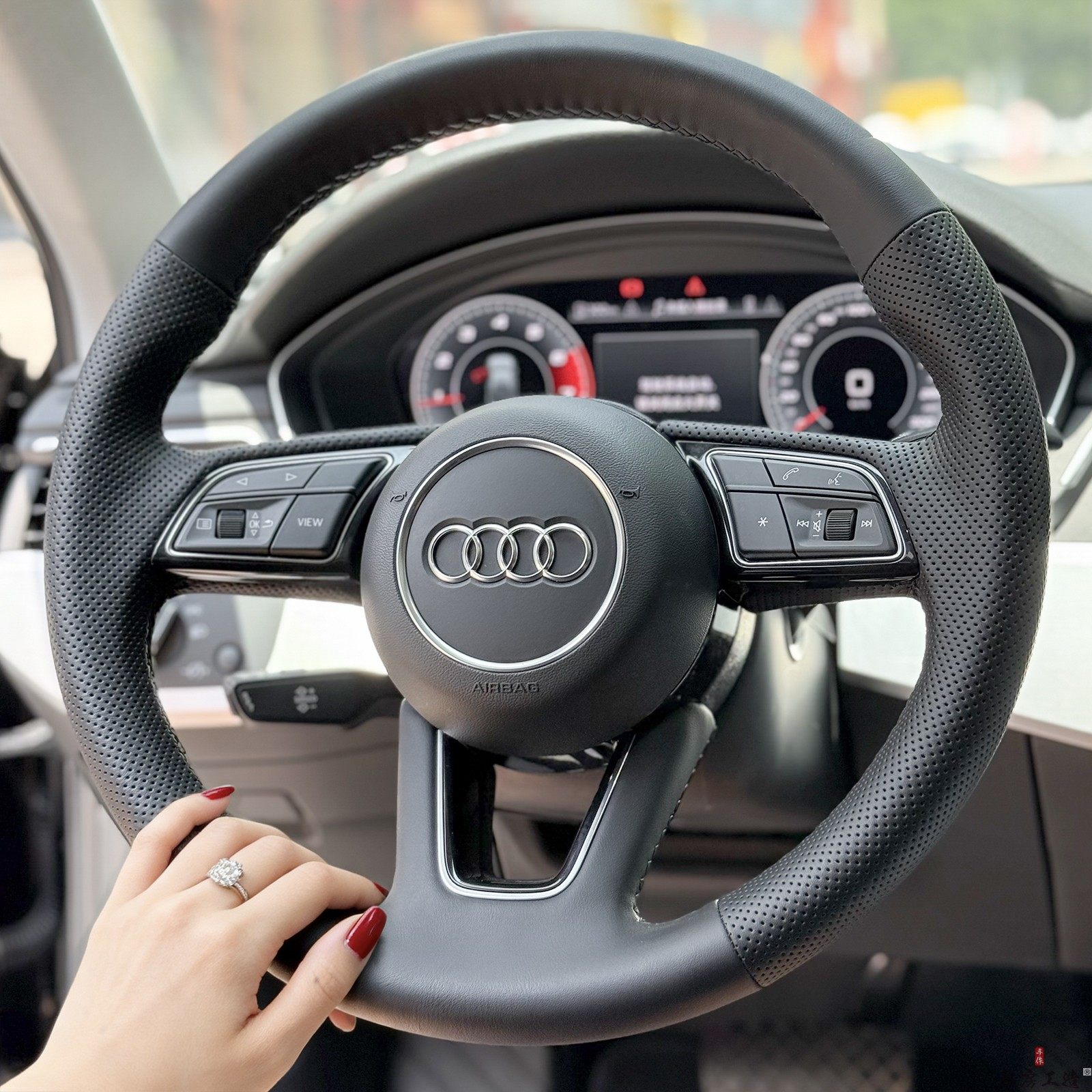 奥迪专用手缝方向盘套