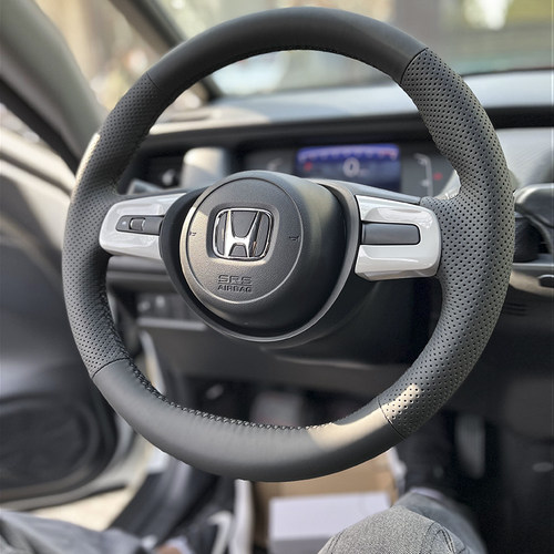 四代飞度来福酱专用手缝方向盘套