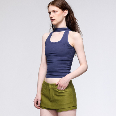 dat.明後日交叉挂脖弹力背心