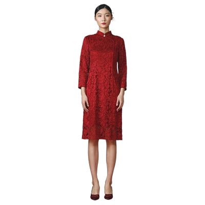 连衣裙复古风戴布拉芬