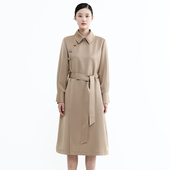 大气高端风衣女士长款 时尚 过膝流行高贵大衣外套 秋季 戴布拉芬新款