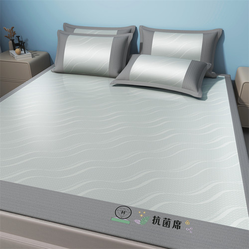 夏季凉席三件套冰丝席2025新款床笠款可机洗空调凉席软席子凉感双