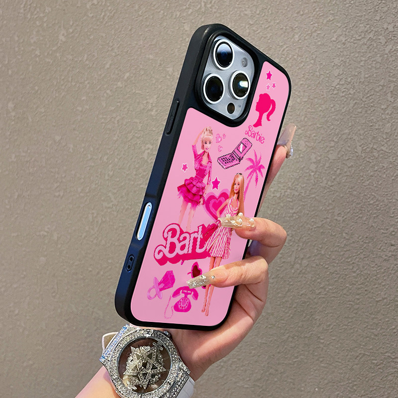 创意粉底芭比娃娃适用于苹果16promax手机壳iPhone15