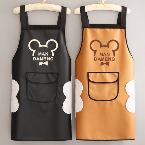 围裙浩瑾PU防水防油时尚