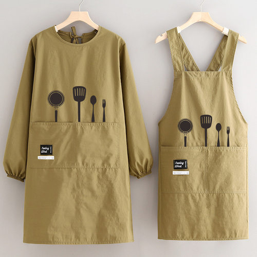 水长袖围裙家用厨房做饭罩衣