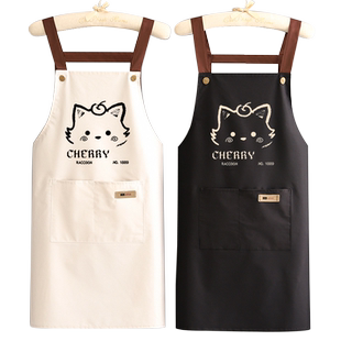 防水防油围裙定制logo印字厨房家用可爱餐饮专用工作服做饭围腰女