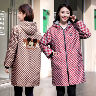 时尚 围裙外套男 加厚长绒女士罩衣户外防风保暖工作服大褂防脏长袖