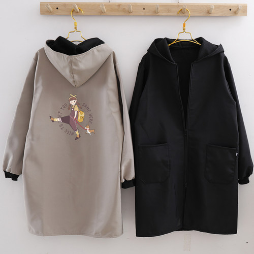 冬季加绒大人外套男士logo围裙