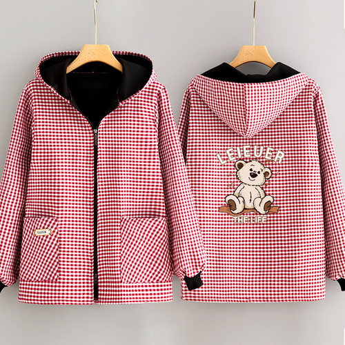 韩版加绒外套保暖大褂