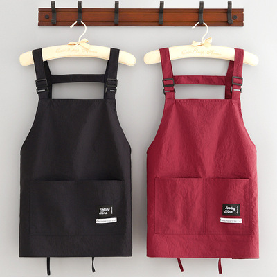 防泼水围裙厨房家用做饭成人围腰