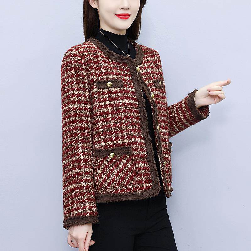 ROUMIKL过冬保暖穿搭小香风外套2025新款秋冬款女款二爆款品牌上
