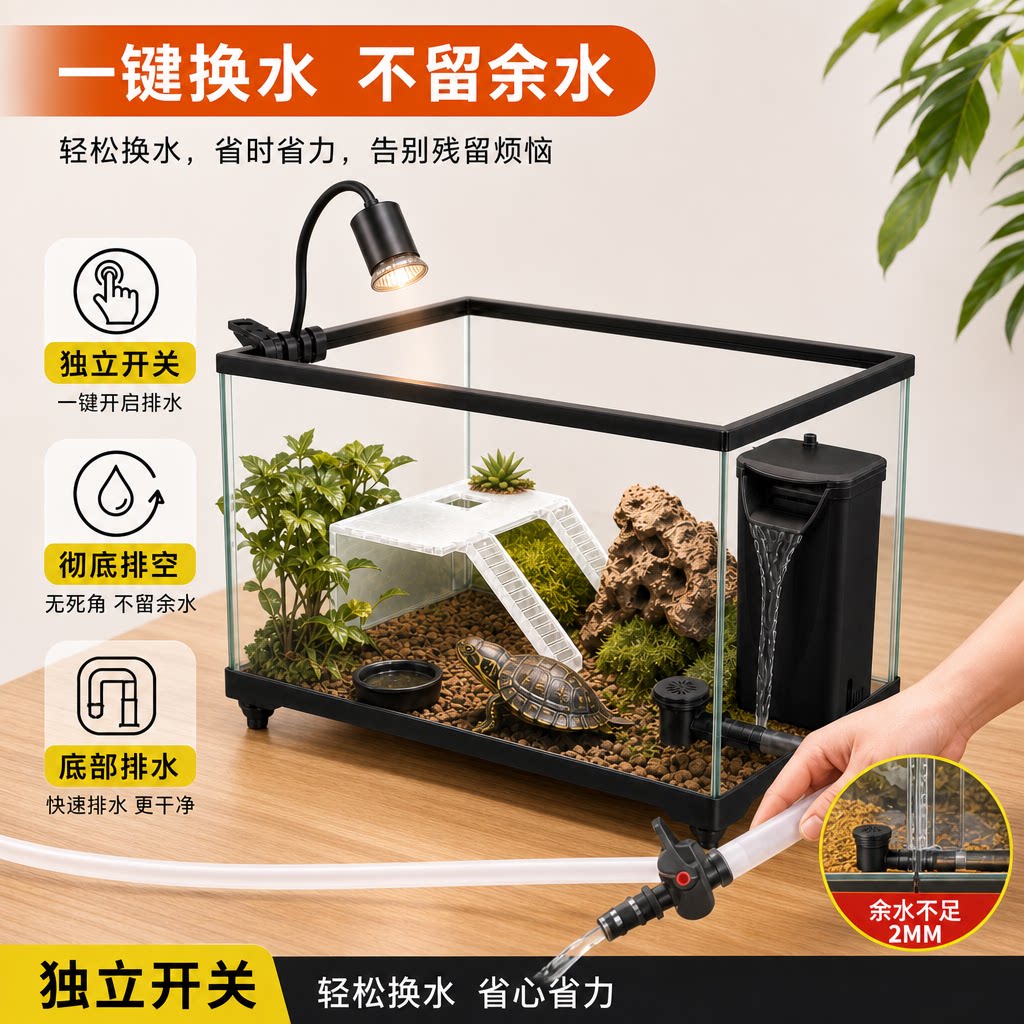 换水别墅饲养缸箱生态造景乌龟缸