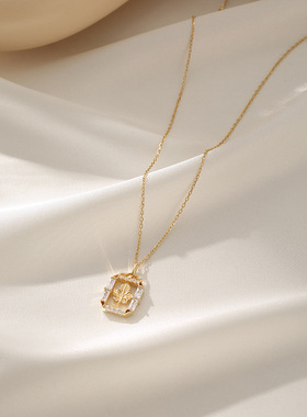 小众设计s925纯银项链馥郁之叶复古法式高级感轻奢气质锁骨链