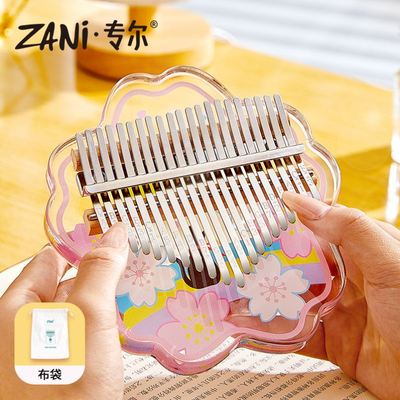 水晶透明拇指琴卡林巴初学者17音手指钢琴21音kalimba女学生乐器