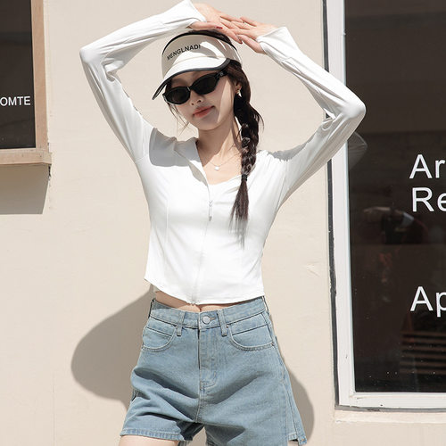冰丝防晒衣女夏季修身运动服