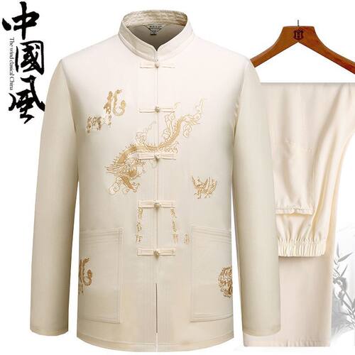 中老年爸爸装唐装汉服春夏季爸爸
