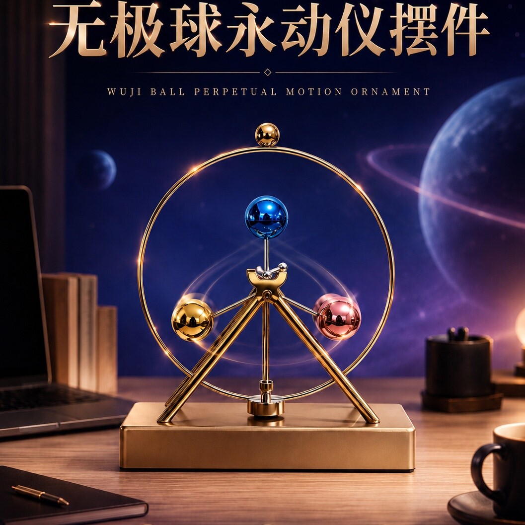 哈文无极球永动仪桌面摆件图片