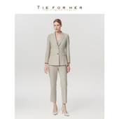 Tzee0系列明星款 雾松燕麦修身 通勤西装 TieForHer 马甲女士套装