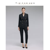 TieForHer奢华系列 连衣裙 女士西装 992色号 高智灰色羊毛通勤套装