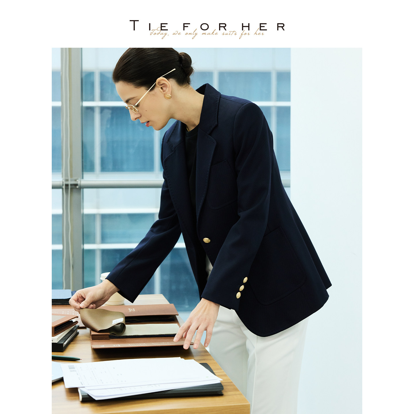 TieForHer Savile英式老钱复古通勤西装套装半裙女显瘦直筒裤,女装/女士精品,职业女裤套装,淘宝优惠券,粉丝福利购,淘宝优惠卷