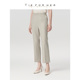 TieForHer 女 直筒裤 Leeds黄金九分裤 显高显瘦职业燕麦色通勤神裤