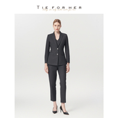 Tzee0系列明星款 炭灰色修身 通勤西装 TieForHer 马甲女士套装