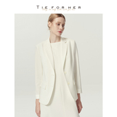 TieForHer 显瘦西装 布达佩斯 奶昔白简约小个子简约高级修身