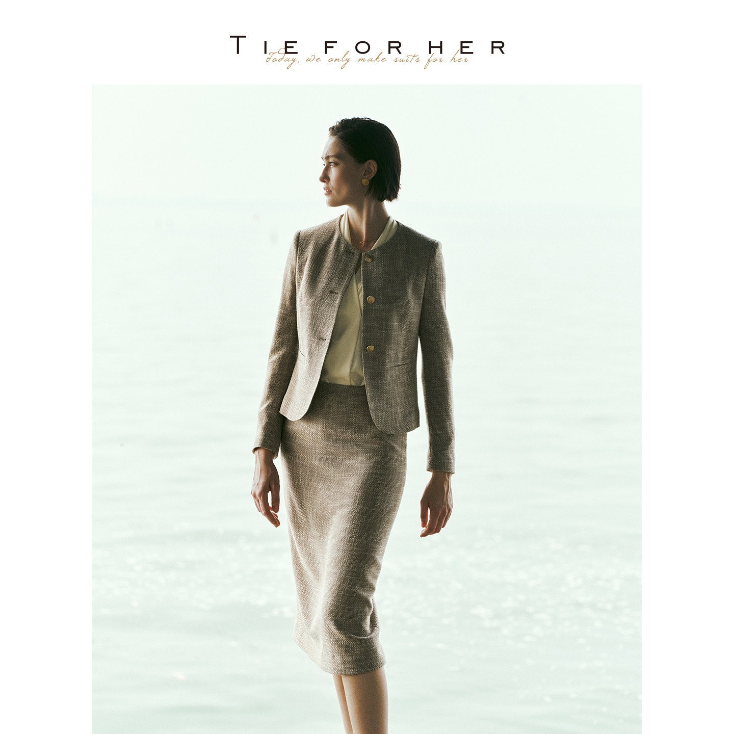 TieForHer LTD全球夏季限定 Loro Piana面料0067摩卡花纱羊毛系列