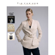 外套 TieForHer Leona燕麦色羊毛西装 女士收腰显瘦通勤职场上衣