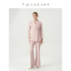 Tzee2李冰冰同款 柔粉色西装 直筒裤 TieForHer 两件套女士套装 TZ202