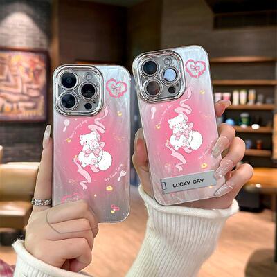 粉晕小猫适用华为MATE60手机壳P50羽纱无边框NOVA11荣耀300新款