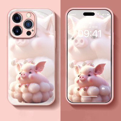 苹果14手机壳17pro保护套iphone12mini新年11max生肖xr新款8plus