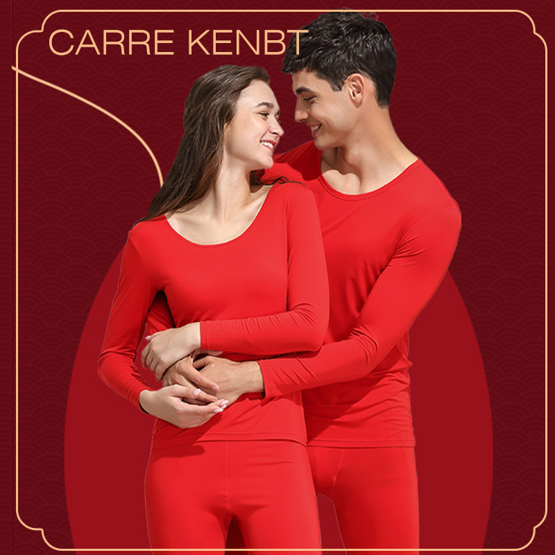 情侣内衣套装/本命年红/发热德绒