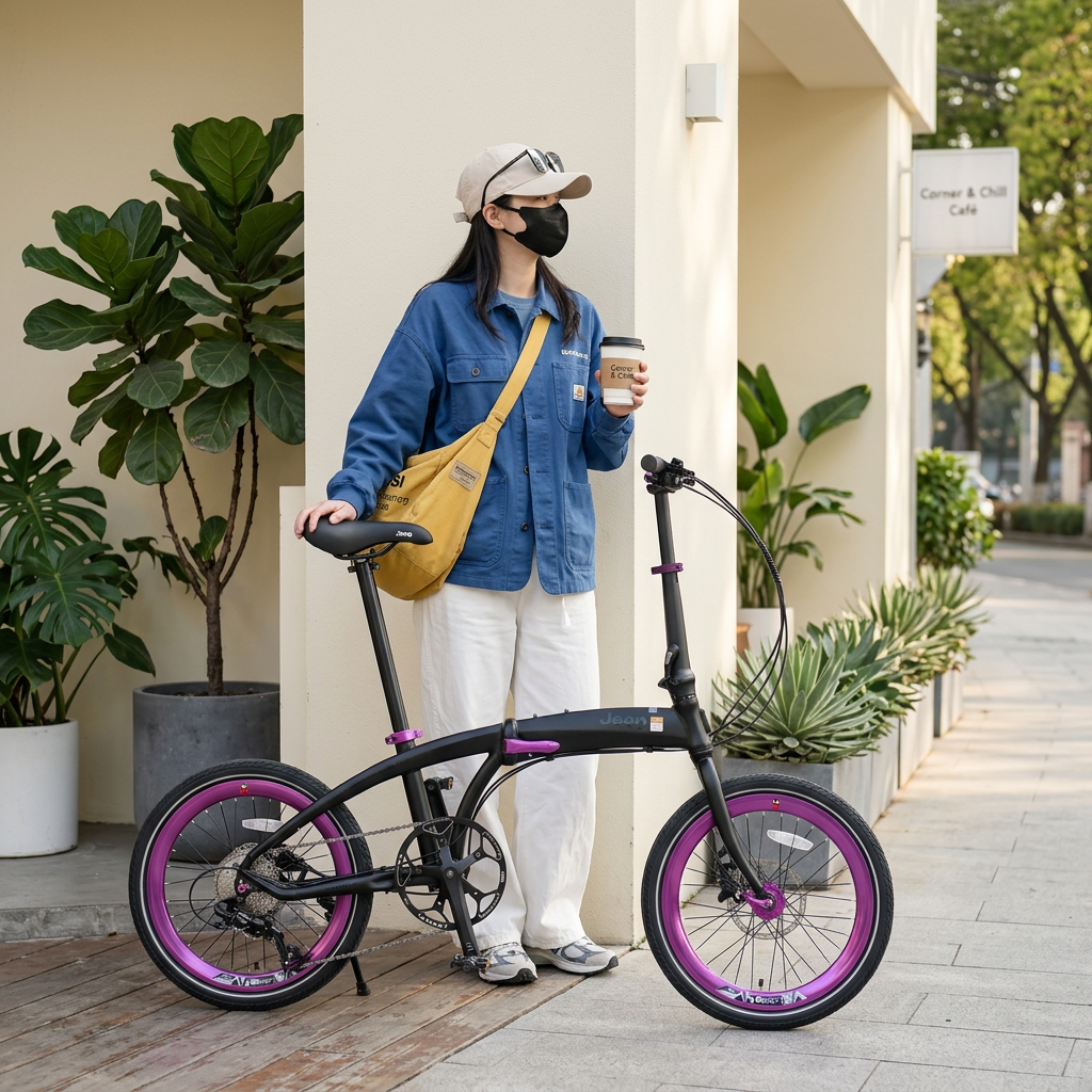 Jeep吉普折叠自行车铝合金时尚酷炫男女城市通勤轻量折叠车-LR380