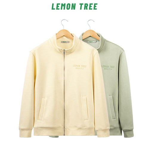 Lemon Tree 玉米纤维聚乳酸拉链圆领卫衣春秋长袖休闲情侣